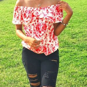 Off Shoulder Floral Top